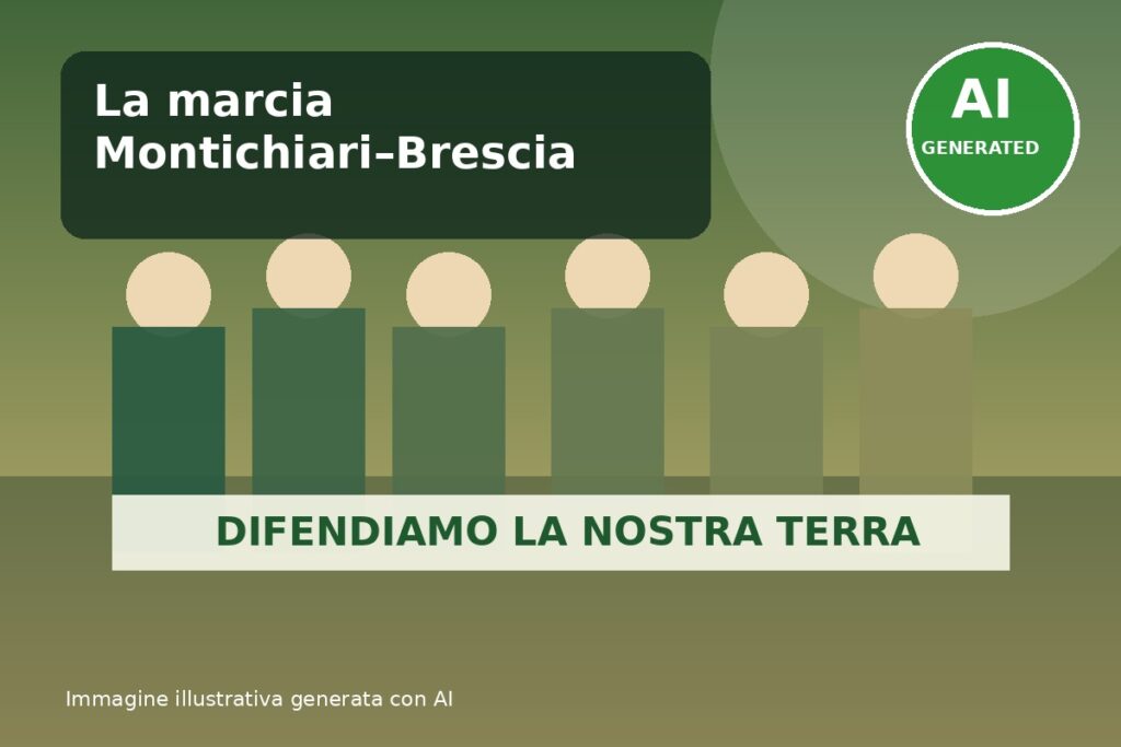 2016: la marcia da Montichiari a Brescia – immagine illustrativa generata con AI